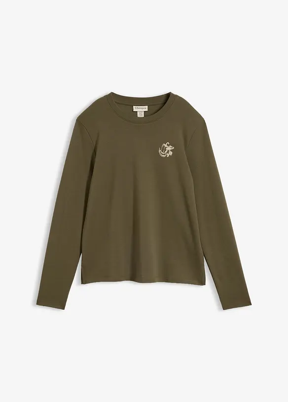 Maglia a maniche lunghe in cotone biologico pesante, bonprix
