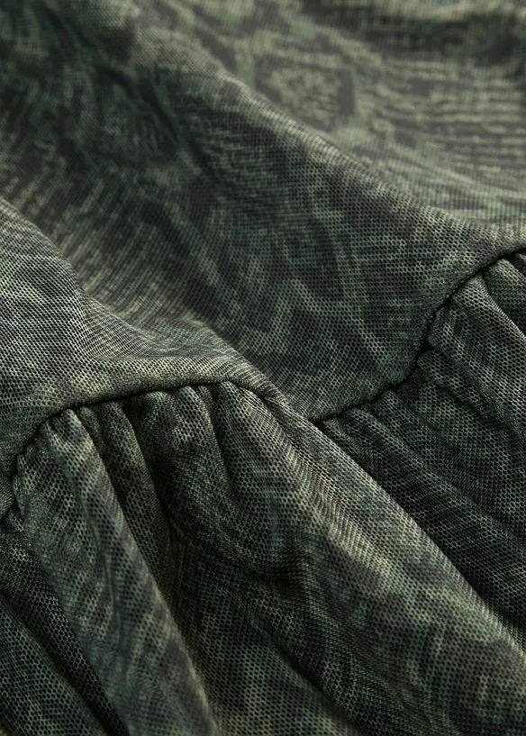 Abito in jersey e mesh fine, bonprix