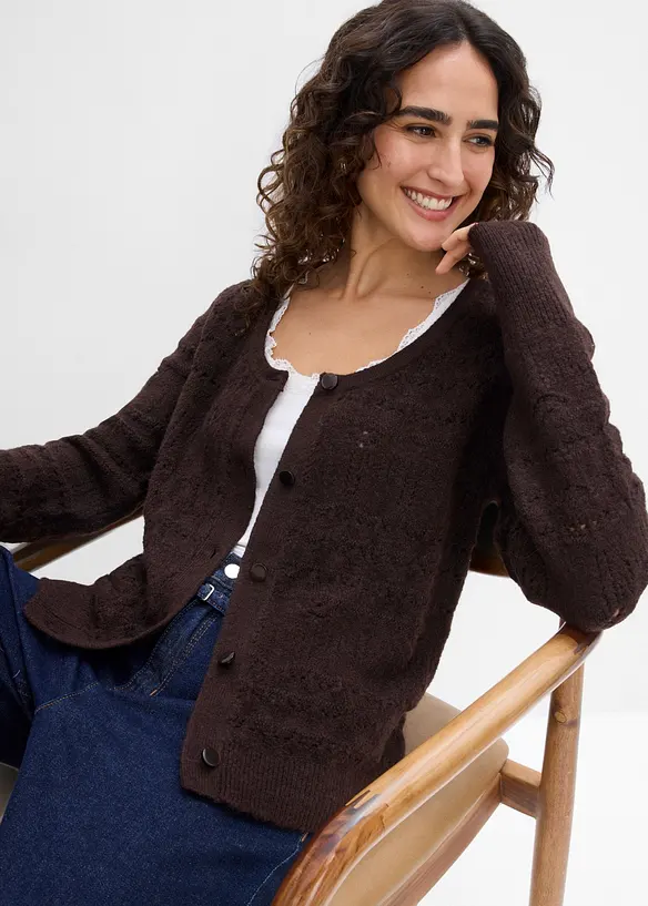 Cardigan traforato, bonprix