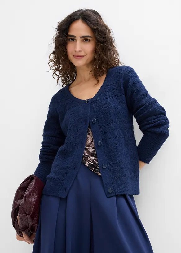 Cardigan traforato, bonprix