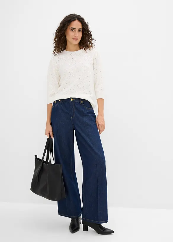 Maglione traforato, bonprix