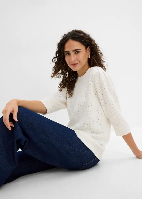 Maglione traforato, bonprix