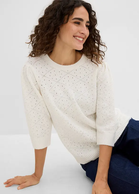 Maglione traforato, bonprix