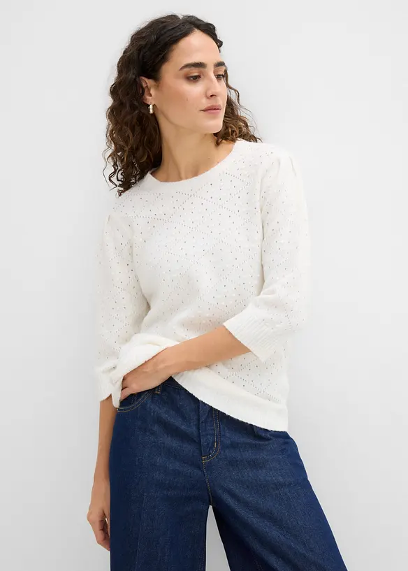 Maglione traforato, bonprix