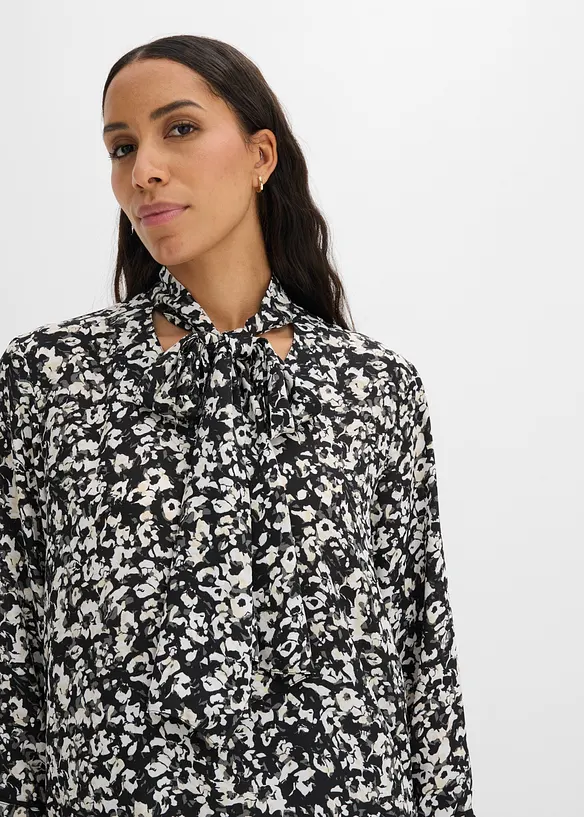 Blusa con sciarpina da annodare integrata, bonprix