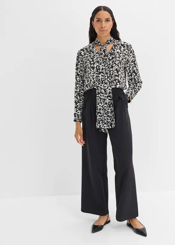 Blusa con sciarpina da annodare integrata, bonprix