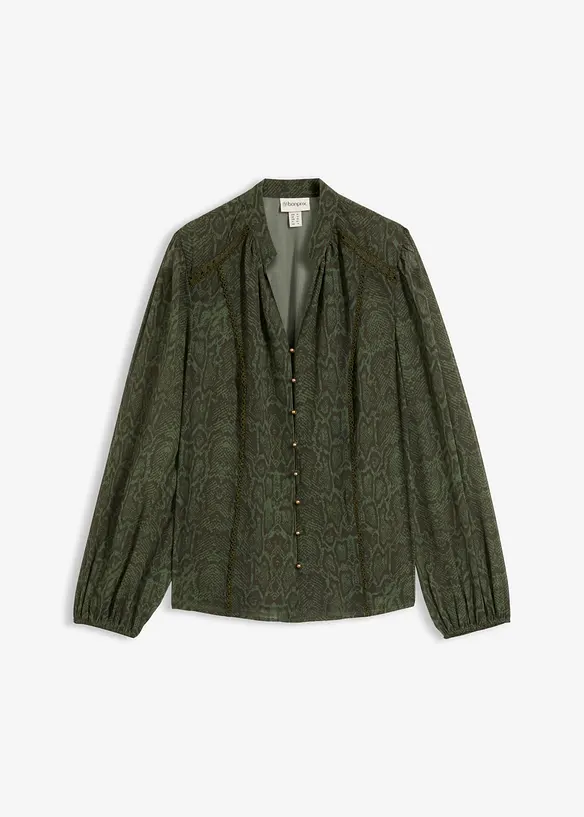 Blusa con dettagli in pizzo, bonprix