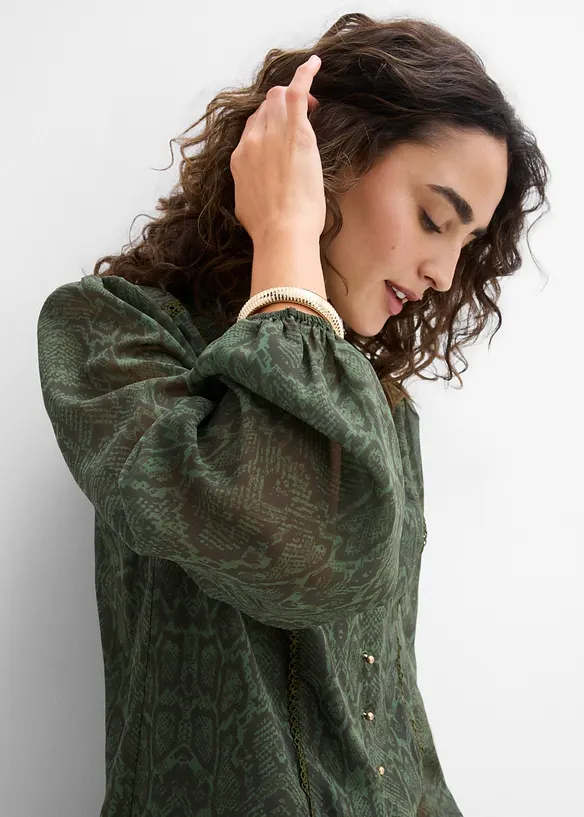 Blusa con dettagli in pizzo, bonprix