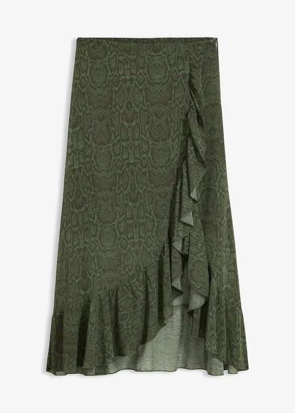 Gonna di chiffon con effetto incrociato, bonprix