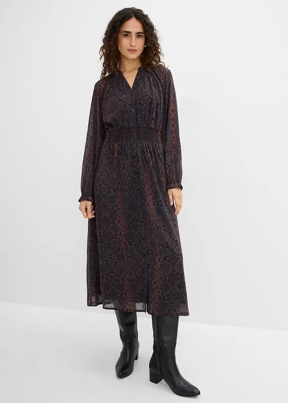 Abito di chiffon con maniche ampie, bonprix