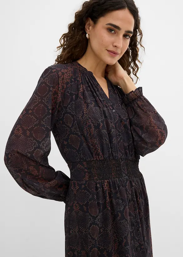 Abito di chiffon con maniche ampie, bonprix
