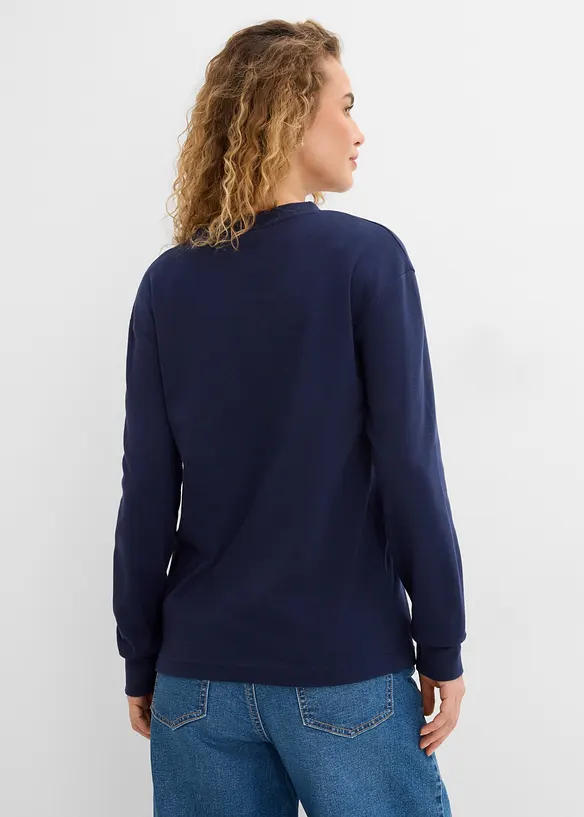 Maglia a maniche lunghe con cotone pesante, bonprix