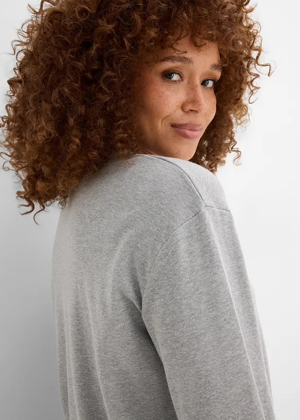Maglia a maniche lunghe con cotone pesante, bonprix