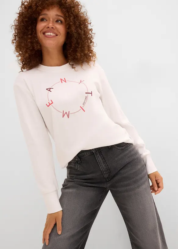 Maglia a maniche lunghe con cotone pesante, bonprix