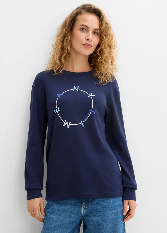 Maglia a maniche lunghe con cotone pesante, bonprix