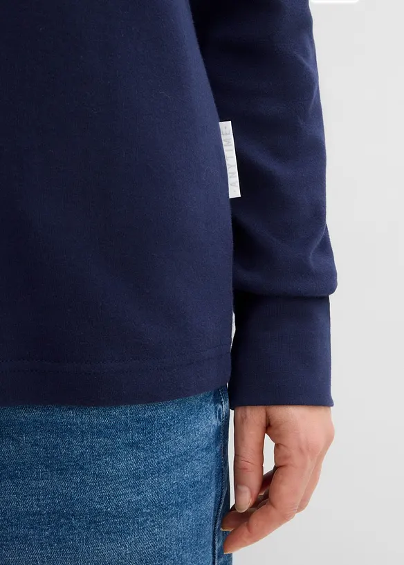 Maglia a maniche lunghe con cotone pesante, bonprix