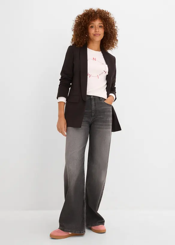 Maglia a maniche lunghe con cotone pesante, bonprix
