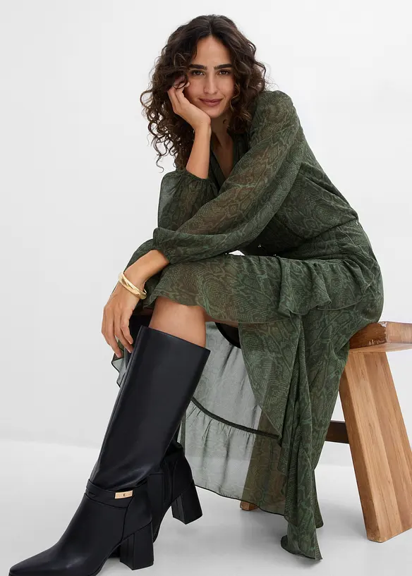 Gonna di chiffon con effetto incrociato, bonprix