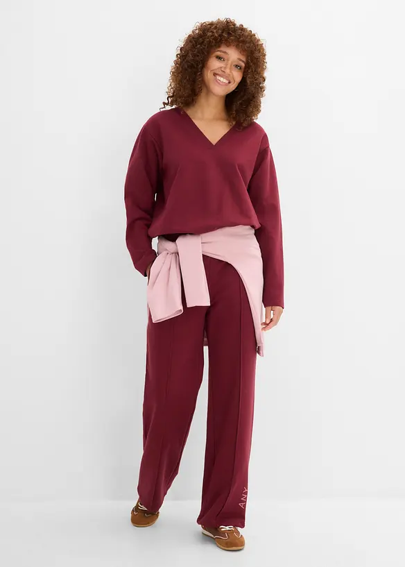 Felpa in misto cotone biologico elasticizzato, bonprix