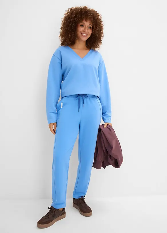 Felpa in misto cotone biologico elasticizzato, bonprix