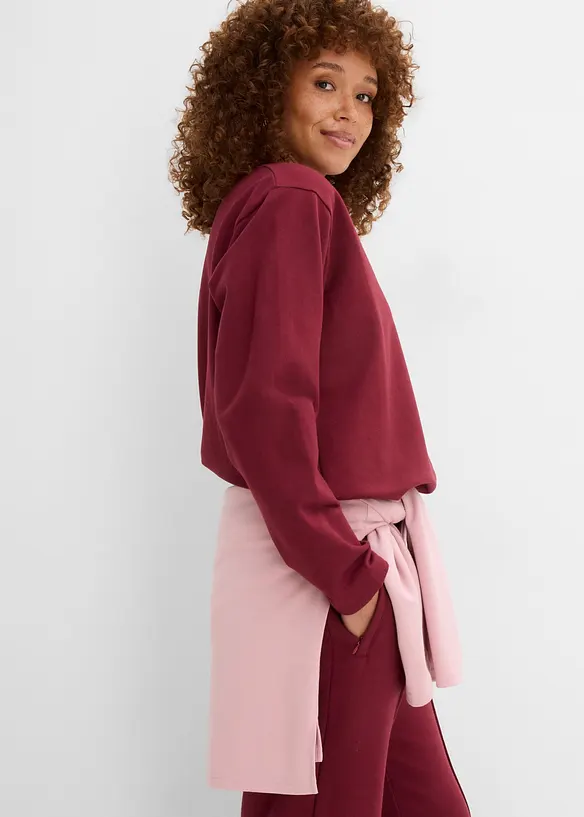 Felpa in misto cotone biologico elasticizzato, bonprix