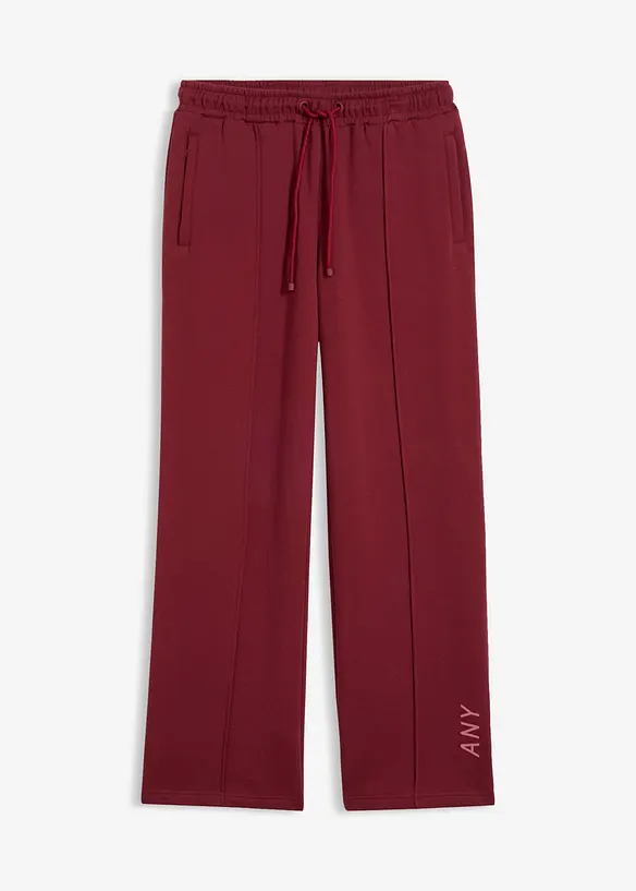 Pantaloni in felpa di misto cotone biologico elasticizzato, bonprix