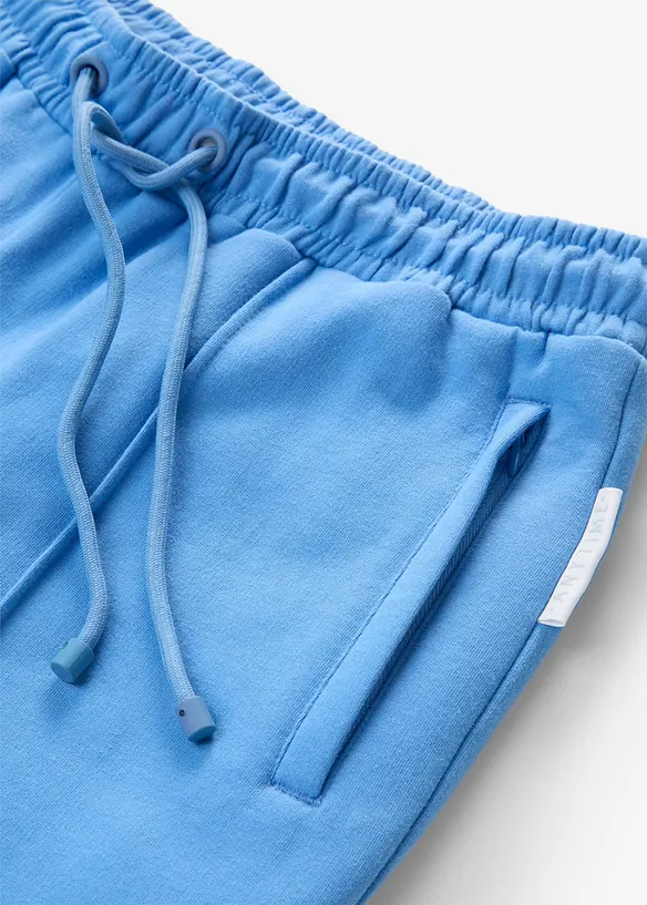 Pantaloni in felpa di misto cotone biologico elasticizzato, bonprix