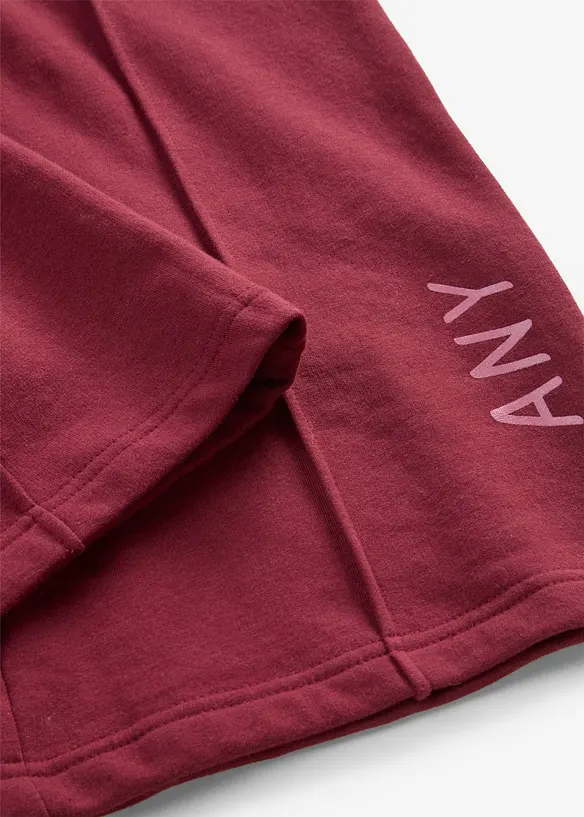 Pantaloni in felpa di misto cotone biologico elasticizzato, bonprix