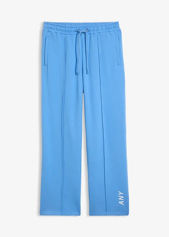 Pantaloni in felpa di misto cotone biologico elasticizzato, bonprix