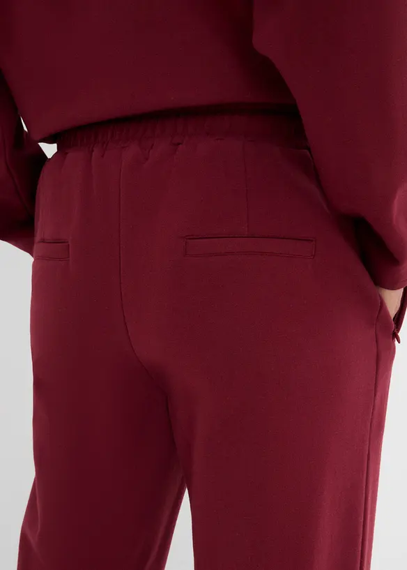 Pantaloni in felpa di misto cotone biologico elasticizzato, bonprix