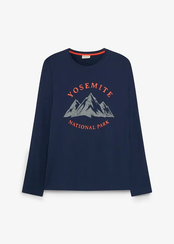 Maglia a maniche lunghe in puro cotone biologico, bonprix