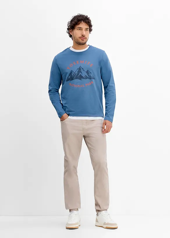 Maglia a maniche lunghe in puro cotone biologico, bonprix