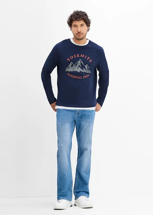 Maglia a maniche lunghe in puro cotone biologico, bonprix