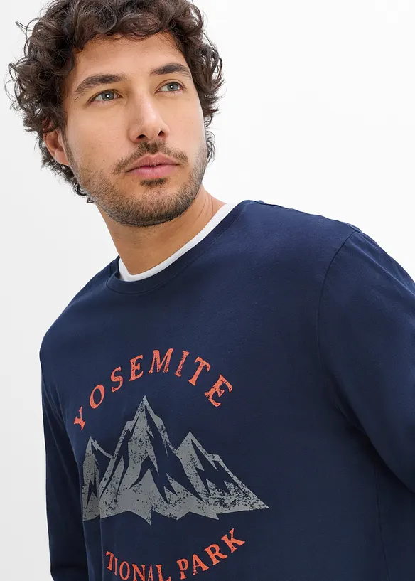 Maglia a maniche lunghe in puro cotone biologico, bonprix