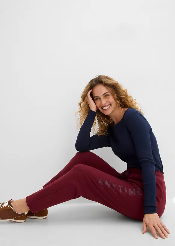 Pantaloni da jogging in misto cotone biologico elasticizzato, bonprix