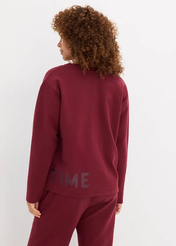 Felpa in misto cotone biologico elasticizzato, bonprix