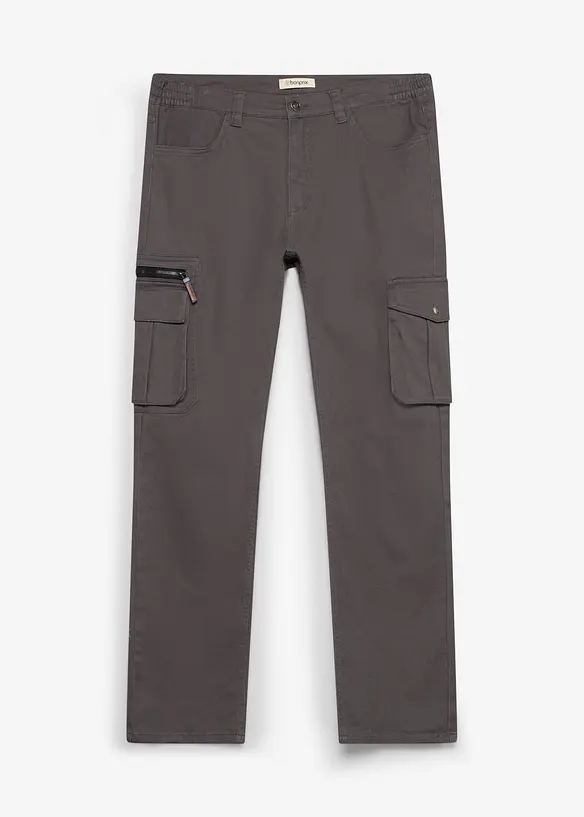 Pantaloni cargo classic fit elasticizzati con elastico in vita, straight, bonprix