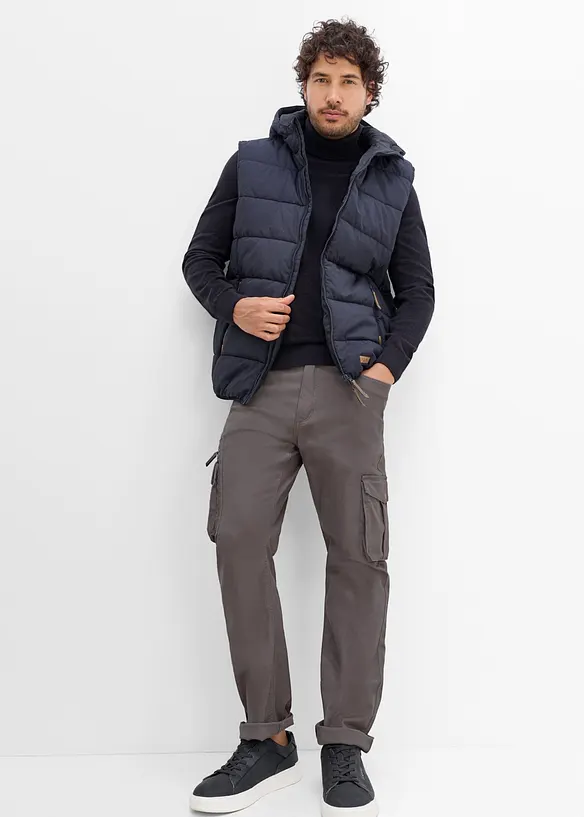 Pantaloni cargo classic fit elasticizzati con elastico in vita, straight, bonprix