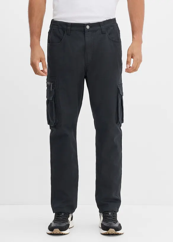 Pantaloni cargo classic fit elasticizzati con elastico in vita, straight, bonprix