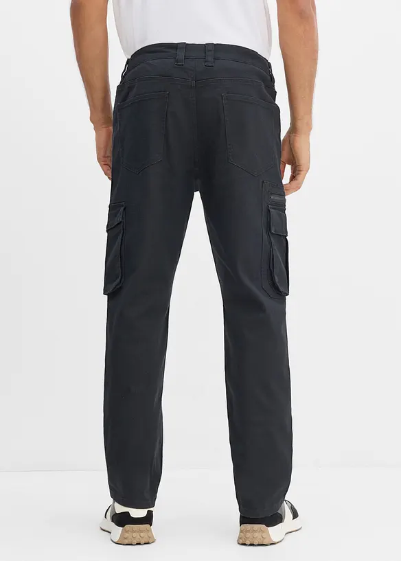Pantaloni cargo classic fit elasticizzati con elastico in vita, straight, bonprix