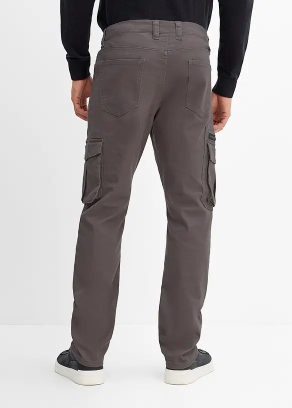 Pantaloni cargo classic fit elasticizzati con elastico in vita, straight, bonprix