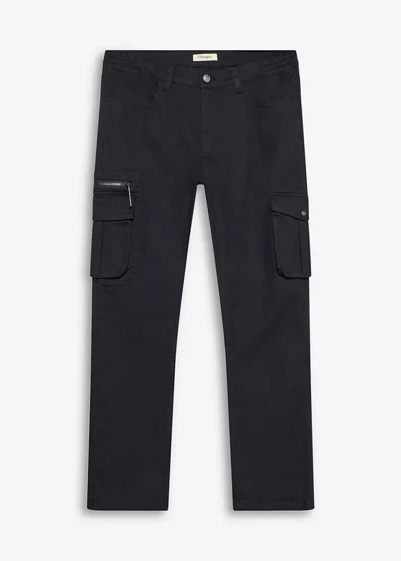 Pantaloni cargo classic fit elasticizzati con elastico in vita, straight, bonprix