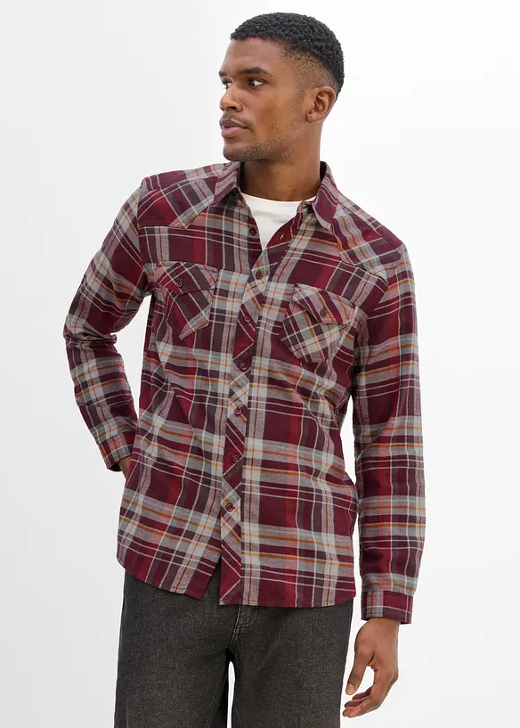 Camicia di flanella in puro cotone, bonprix