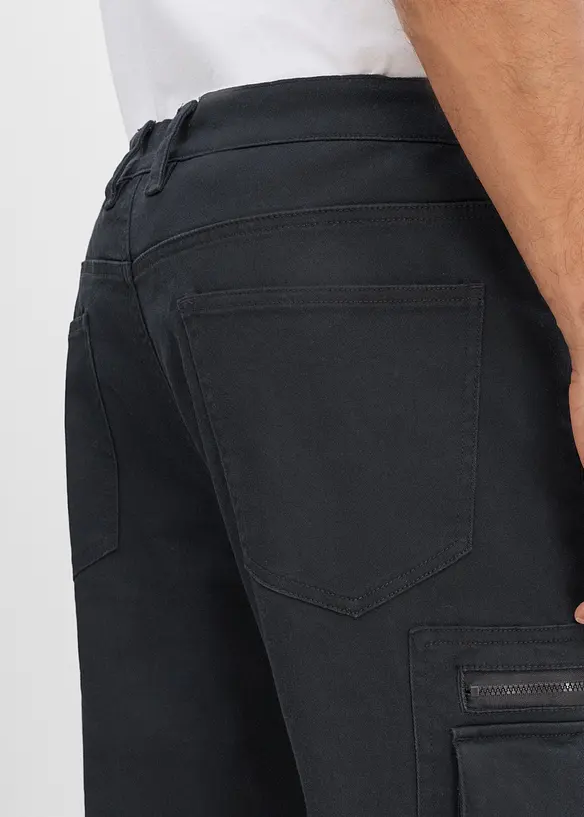 Pantaloni cargo classic fit elasticizzati con elastico in vita, straight, bonprix