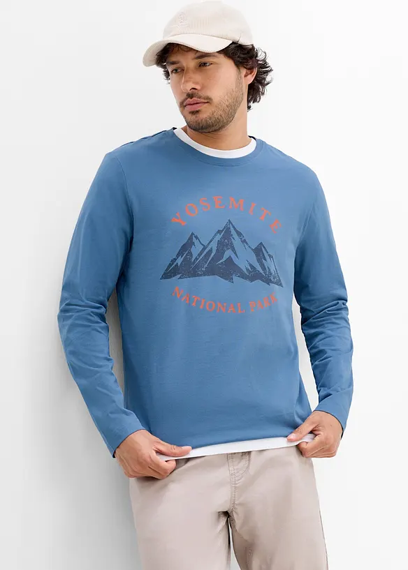 Maglia a maniche lunghe in puro cotone biologico, bonprix