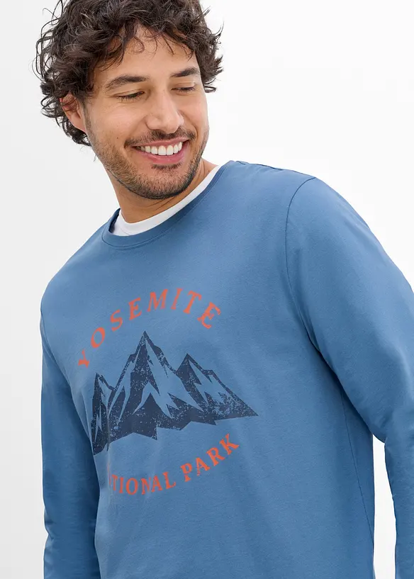 Maglia a maniche lunghe in puro cotone biologico, bonprix
