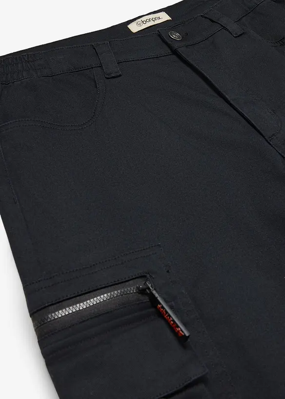 Pantaloni cargo classic fit elasticizzati con elastico in vita, straight, bonprix