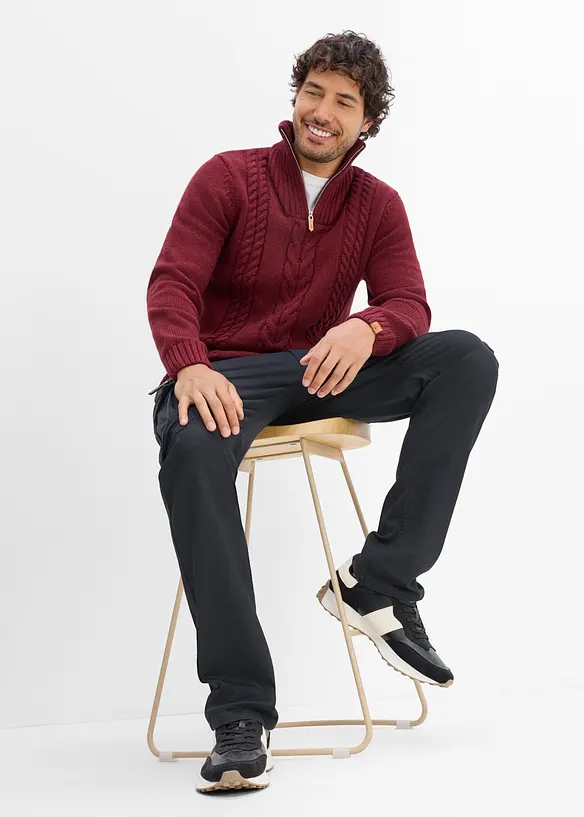 Pantaloni cargo classic fit elasticizzati con elastico in vita, straight, bonprix