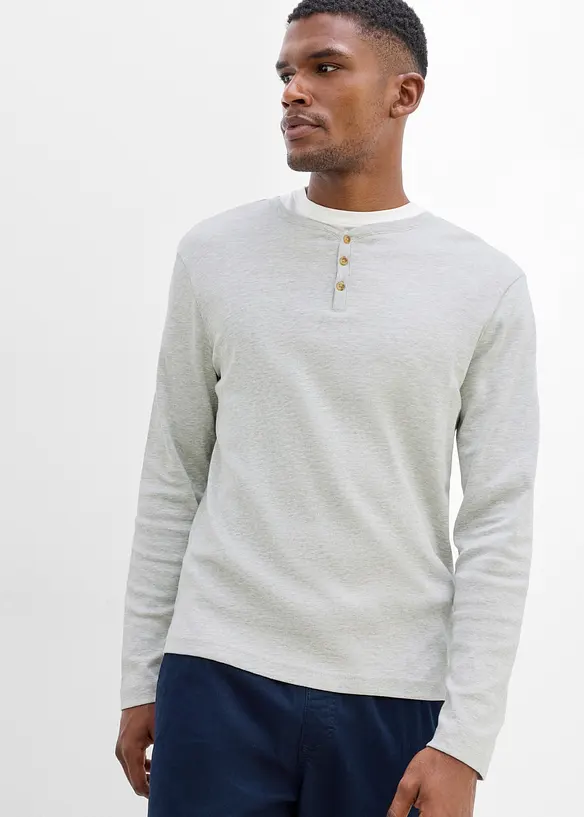 Maglia serafino a maniche lunghe (pacco da 2), bonprix