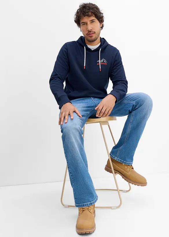 Felpa regular fit con cappuccio, bonprix